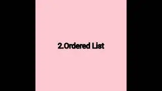 Lists in HTML :Ordered and Unordered list #html #css #webdevelopment
