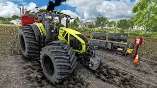 Dostosowywanie Claas Axion 960 z dużymi oponami i nowym silnikiem | Farming Simulator 25