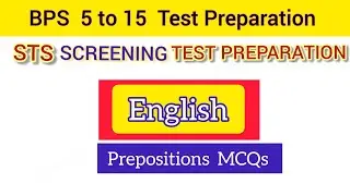 Most Important English Prepositions MCQs |  STS | SST