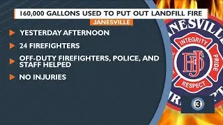 160,000 gallons used to put out landfill fire