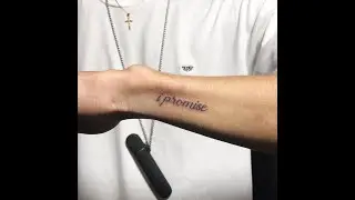 Smooth Minimalist Tattoo Lettering I Promise