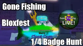 How 1st Badge in Bloxfast | Fisch Gone Fishing Badge | All Steps | Glitch Helmet 1/4 Badges
