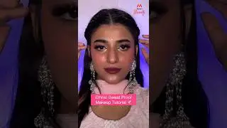 Ethnic Sweat Proof Makeup Tutorial for Holi | Full Glam Festive Makeup for Beginners | Myntra#shorts