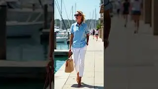 Effortless casual chic outfits for women over 50 60 70  #over60style