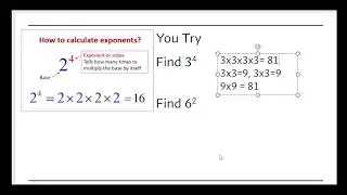 Math Exponents Part 1
