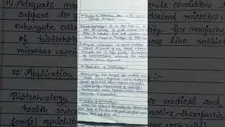 An Introduction to Biotechnology UNIT-1 BSc Biotech. 1st sem 2024 #handwritten #notes #biotechnology