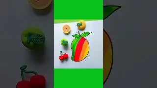 #mango #orange #apple #strawberry #fruits #emoji #mixing #satisfying #short #viral #foryou #drawing