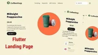Flutter Coffee Shop - Flutter Landing Page Design - Flutter UI Tutorial 01
