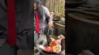 A Korean chef making delicious​ cow bone with super chili #cooking#mukbang#foodshort #part3