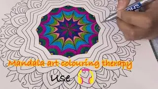 Mandala art colouring is my happy time!!#mandalaart 