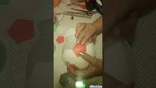 Светильник мяч. Сборка по шаблонам. 1 вариант