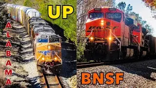 Insane Foreign Power! NS Trains on the Memphis East District in Scottsboro, Alabama!