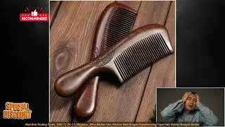 3256806086955269 Wooden Comb Natural Handmade Comb, Fine Tooth Sandalwood Comb for Wavy