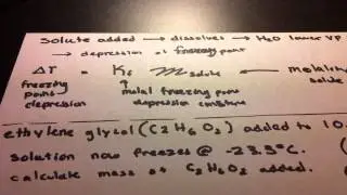 Applications of boiling point elevation and freezing point depression