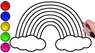 cute rainbow colour drawing easy with colour step by step drawing for beginners@BachaParty17 