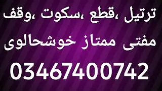 ترتیل۔قطع۔سکوت اور وقف کی وضاحت۔
