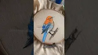 Freehand fabric painting 🕊️#fabricpainting #artshorts #artworkshop #trendingvideo #kaviartstudio