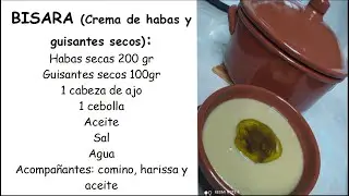 Bisara _ Crema de Habas y Guisantes Secos _ Potaje vegetal