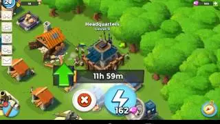 Boom Beach Upgrading Level 9 Headquarters!