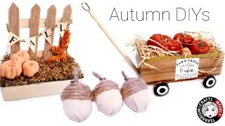 🔴Miniature Farmhouse Fall DIY Decor, Rustic Autumn Craft Ideas, Trash To Treasure, Make to Sell