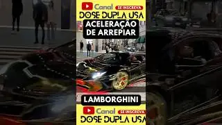 LINDA Lamborghini preta com dourado Acelerando