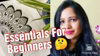 #1 Mandala Art 🖼 Basic Essentials for Beginners/pens,sketchbook,stationary Details/Laxmi world