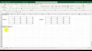 How to compute the DETERMINANT of a square matrix in MS Excel