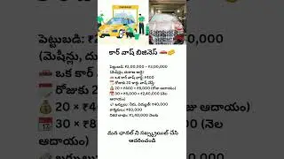 Car wash business #businesstips #StartupTelugu