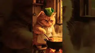 Cinematic Cat Chef: Cooking Sambar in 4K | Pixar-Style Village Kitchen #CatChef#CinematicShorts#pix
