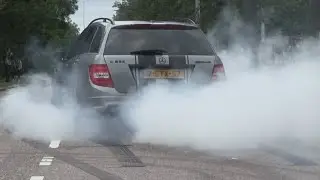 760 HP Weistec C63S AMG burning rubber! SICK BURNOUTS !!