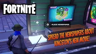 Fortnite - ALL Locations! Spread the Newspapers about Kingston's New Movie! Setting the stage with..