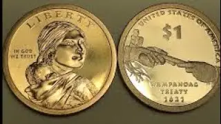 US 2011 Wampanoag Sacajawea Dollar - DC Minutes United States Coins