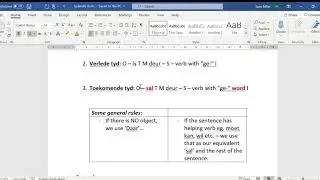 Afrikaans Language - Bedrywende en Lydende Vorm (Active and Passive voice)