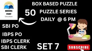 BOX Based Puzzle|50 Puzzle Series 2026|Set 7|Banking Study