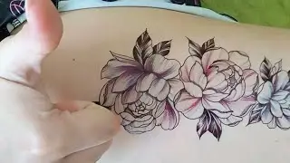 🔴 Peony Allure: A Delicate Floral Tattoo Reveal