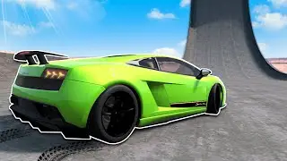 Hitting HUGE Ramp Jumps in Cars! - BeamNG Multiplayer Mod Gameplay