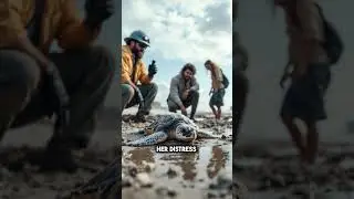 🐢 Heart-Stopping Turtle Rescue: Trapped & Fighting for Survival! 🌊🆘 #shorts #shortvideo #shortsvideo