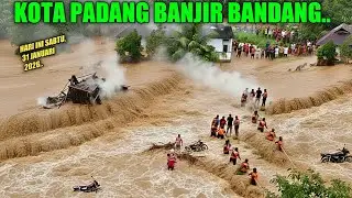 SEKARANG INI.. KOTA PADANG BANJIR BANDANG !!! PENUH AIR MATA, Warga Menangis Terjebak Di Dalam Rumah