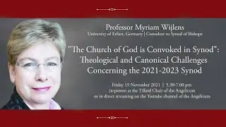 Tillard Chair: Lecture of Professor Myriam Wijlens - 