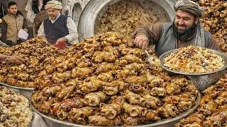 LEGENDARY KABULI PULAO recipe | 350+ KG Afghan Giant PULAO Prepared| Afghanistan Street Food