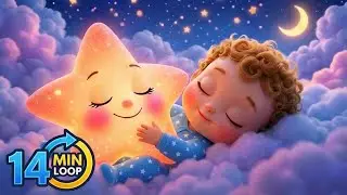 ✨🌙 Twinkle Twinkle Little Star 14 Min Loop | Sleep Music for Babies & Kids 🌙✨