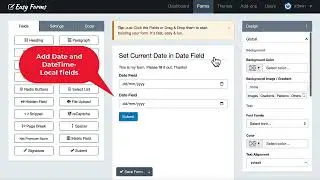 Set Current Date in Date Fields - Easy Forms