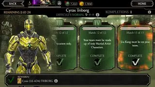 Cyrax Triborg Challenge Normal Difficulty Boss Battle | Mortal Kombat mobile