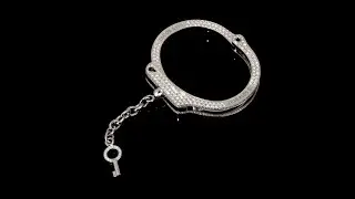 The Jacob & Co. Key Cuff White Gold Pave White Diamonds
