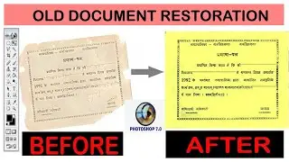 Old Document restoration in photoshop/Photoshop me purane document ko naya kaise banaye