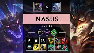 Nasus Top vs Volibear: Perfect KDA, Dominating - BR Master Patch 14.24