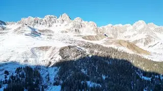 Meravigliose montagne nel pomeriggio a Passo San Pellegrino