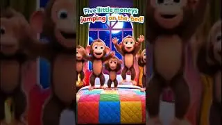 Five Little Monkeys Jumping on the Bed &ndash; Fun Pixar 3D Kids Cartoon | Buggu Kids Family