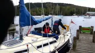 Boat berthing the easy way at South Windermere Sailing Club