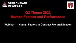 Webinar 1 Human Factors in Contract Pre-Qualification